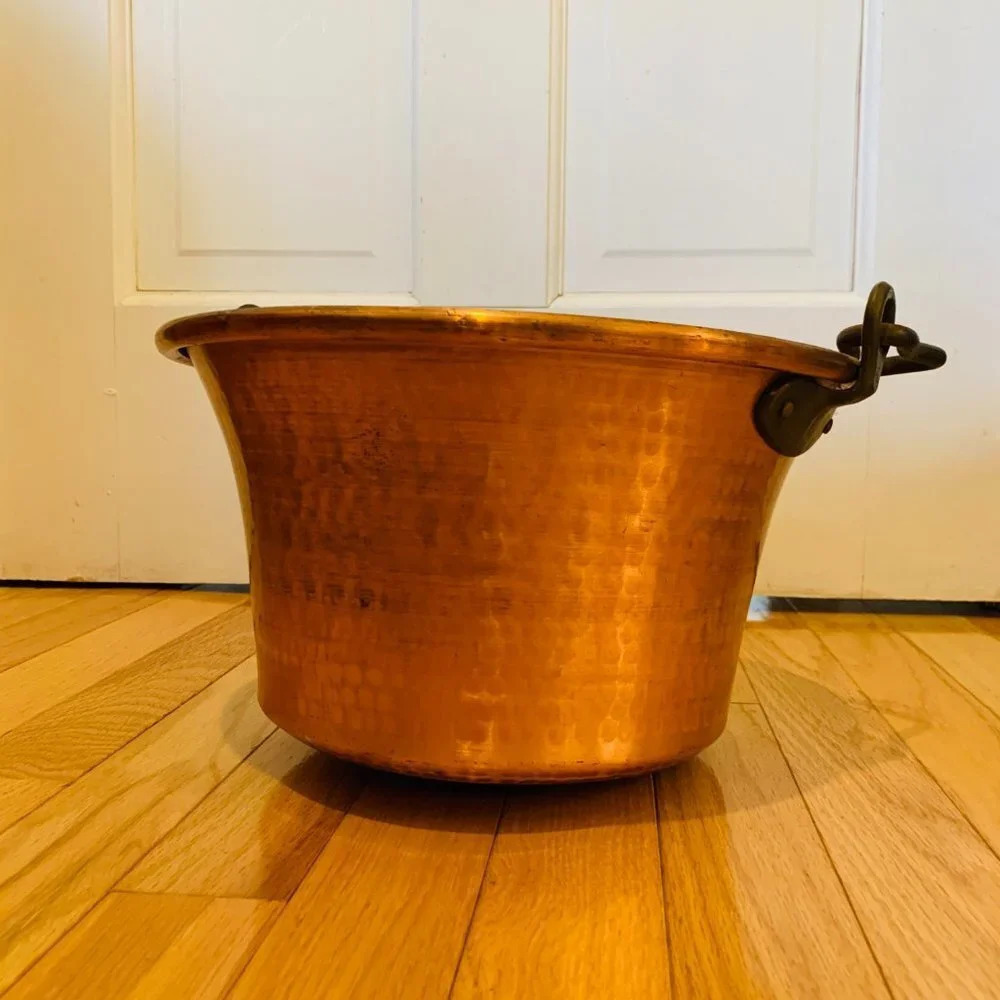 FINE Antique HAND MADE COPPER KETTLE Dovetailed Hammered - Picture 16 of 16